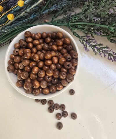 8 Mm Koyu Kahve Rondela Ahsap Tahta Boncuk 2