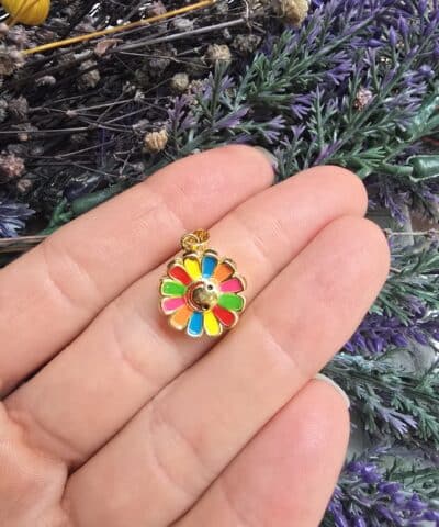 Doner Papatya Kolye Ucu Gold