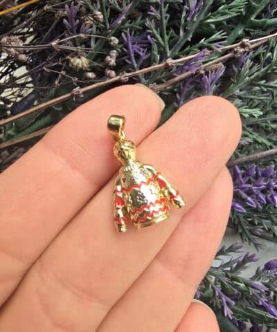 Kazak Yeni Yil Temali Kolye Ucu Gold