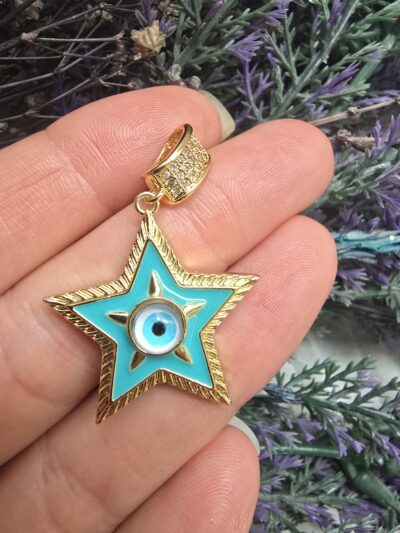 Nazar Gozlu Yildiz Charm Kolye Ucu