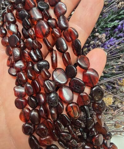 Vişne Amorf Kehribar Uzun Dizi 45 CM