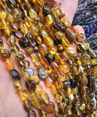 Mix Amorf Kehribar Uzun Dizi 45 CM