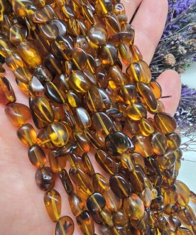 Alternative view of Açık Kahve Amorf Kehribar Uzun Dizi 45 CM