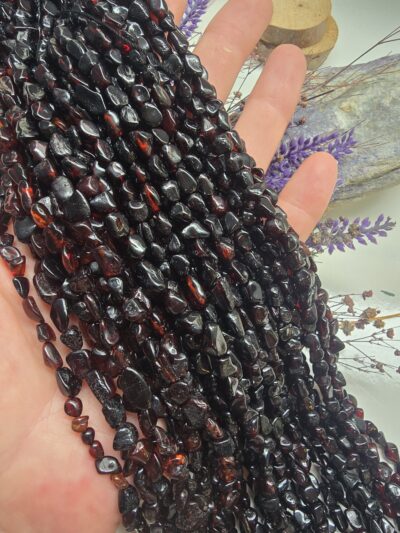 Vişne Renkli Çakıl Kehribar Uzun Dizi 45 CM - Görsel 3
