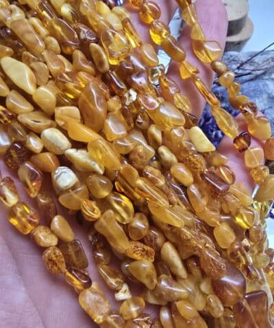 Alternative view of Bal Renkli Çakıl Kehribar Uzun Dizi 45 CM