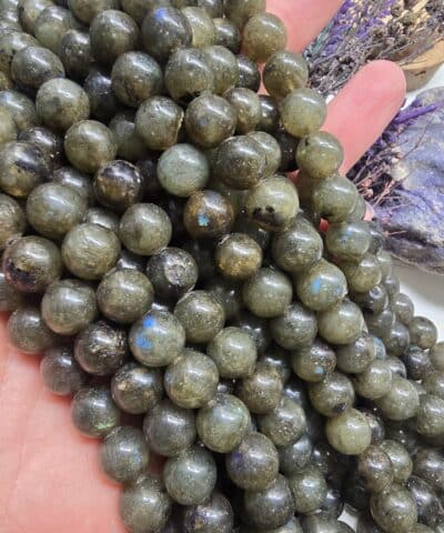 10 MM Koyu Labradorit Doğal Taş Dizi