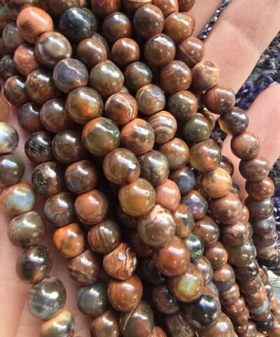 Alternative view of 8 MM Fasetli Ateş Akik Doğal Taş Dizi