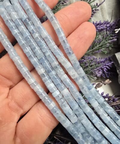 4x2 MM Disk Doğal Akuamarin Taşı