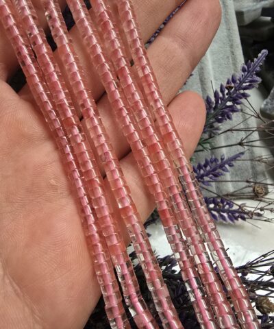 4x2 MM Disk Doğal Pembe Kuvars Taşı