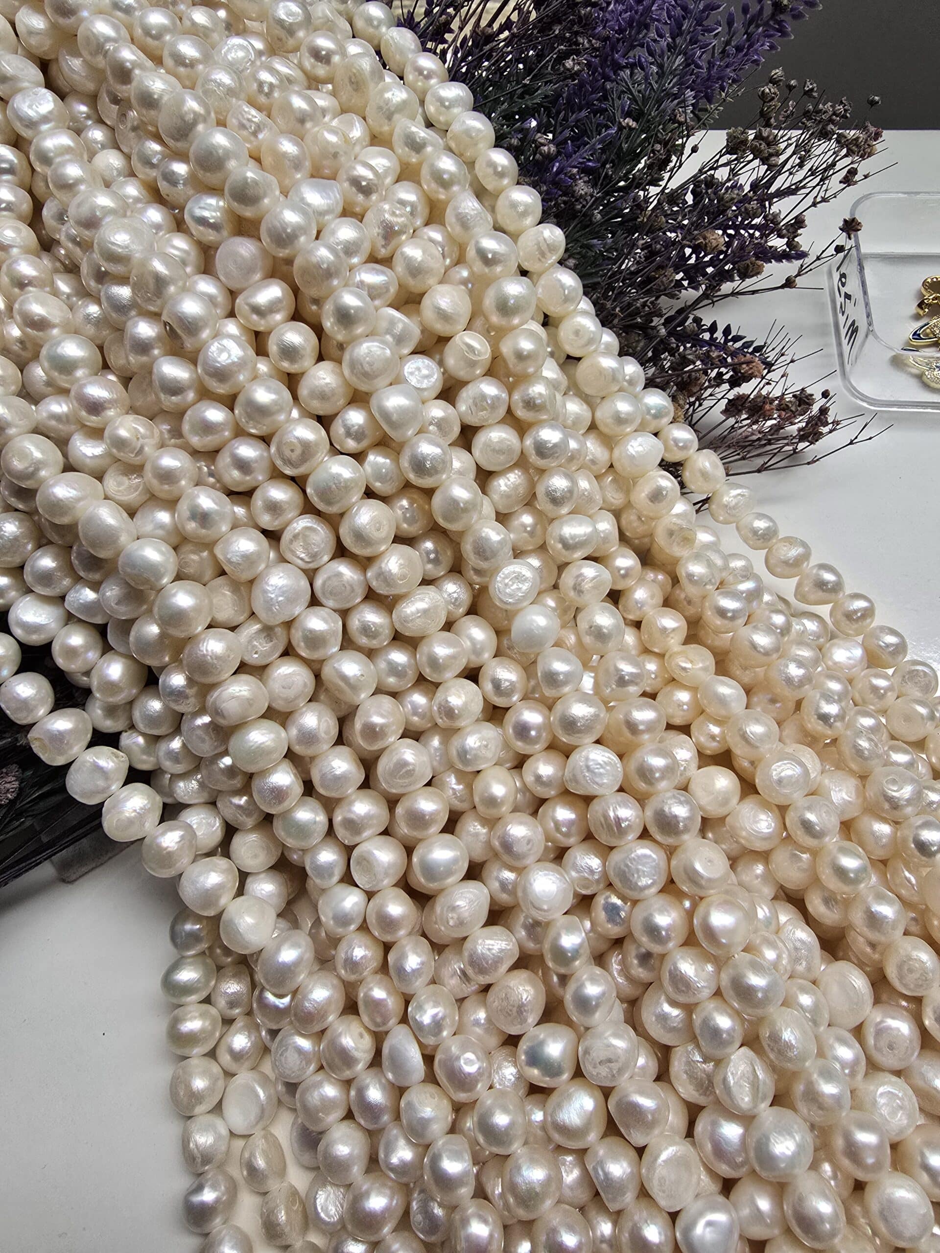 9 MM AAA Ezik Barok Doğal İnci - Görsel 2