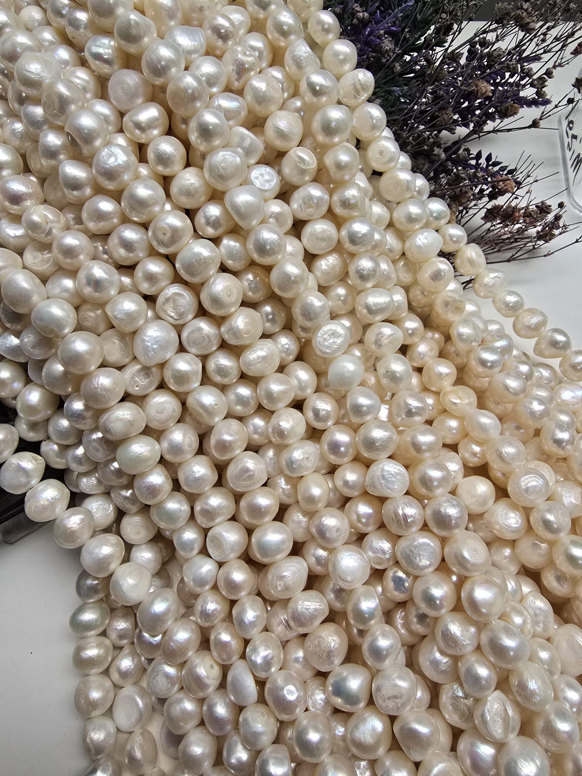 9 MM AAA Ezik Barok Doğal İnci - Görsel 3