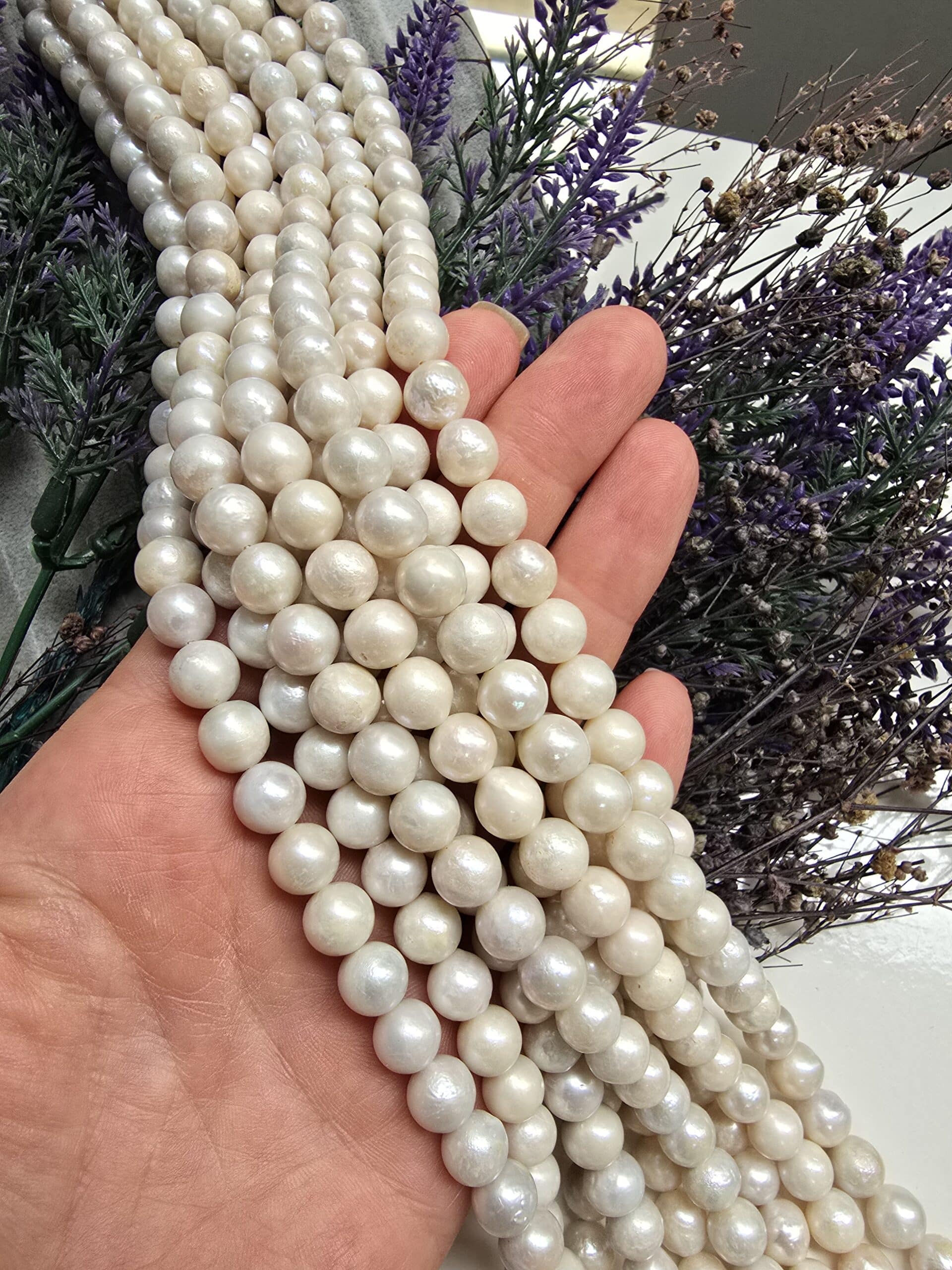 8 MM Premium Küre Barok Doğal İnci - Görsel 3