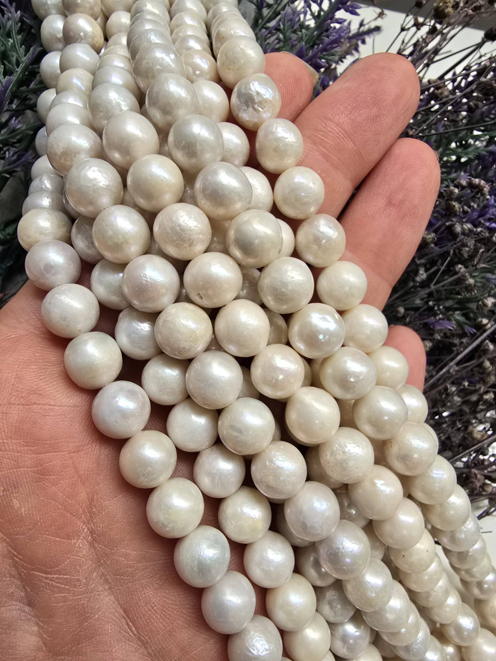 8 MM Premium Küre Barok Doğal İnci - Görsel 2