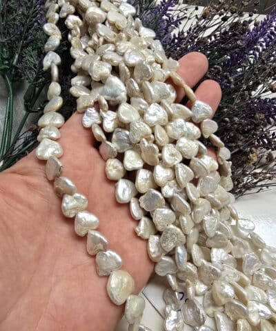 12 MM Kalp Barok Doğal İnci