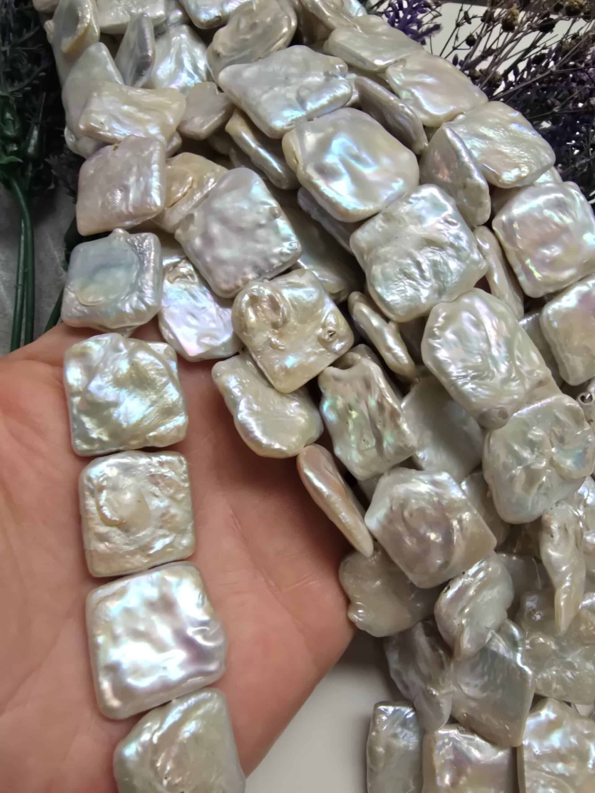 18X18 MM Kare Barok Doğal İnci