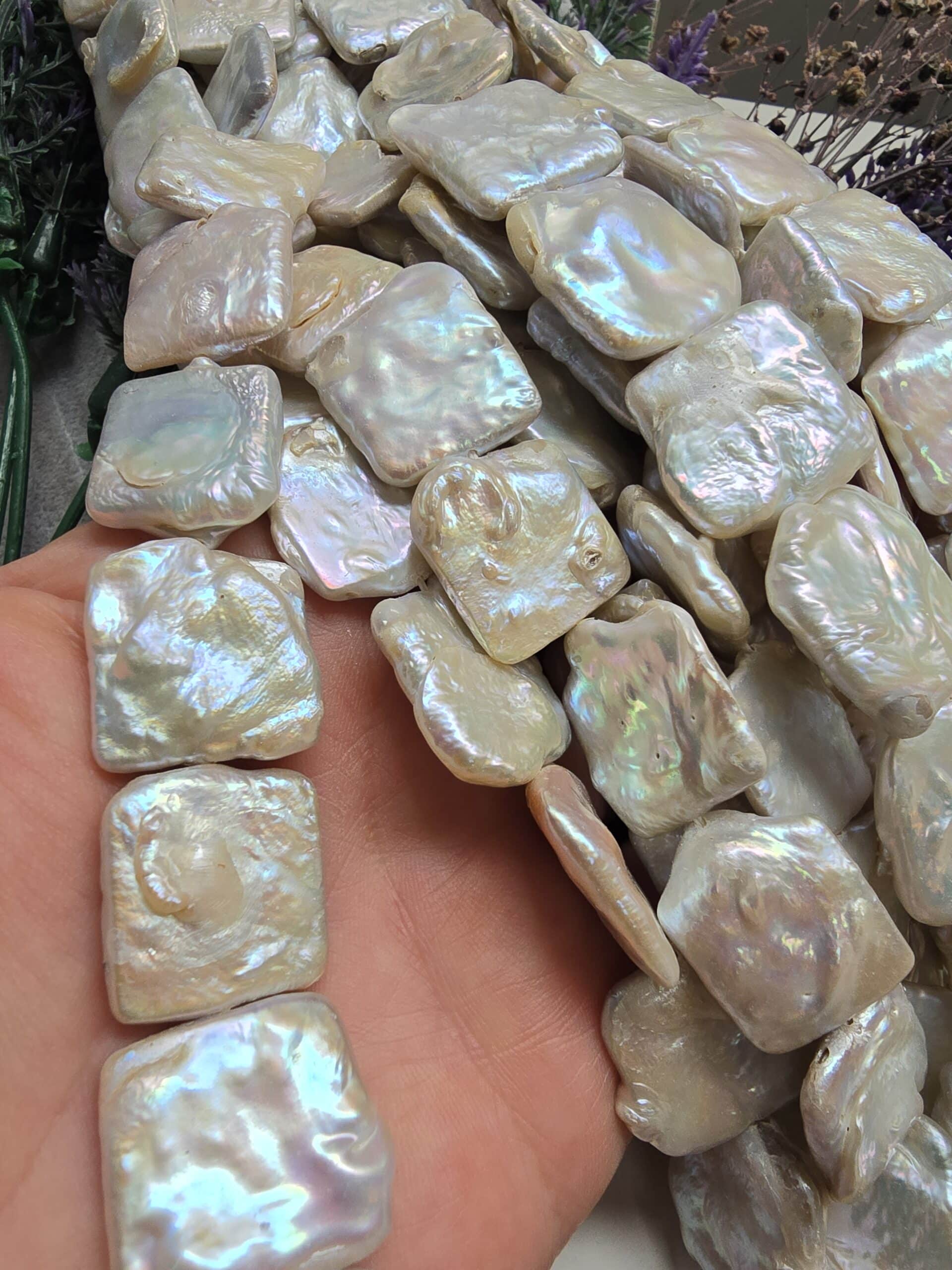 18X18 MM Kare Barok Doğal İnci - Görsel 3