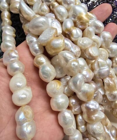 12-13 MM İkiz Ezik Sedef Barok Tatlı Su İncisi