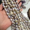 10x14 MM Saten Damla Barok Doğal İnci - Görsel 2