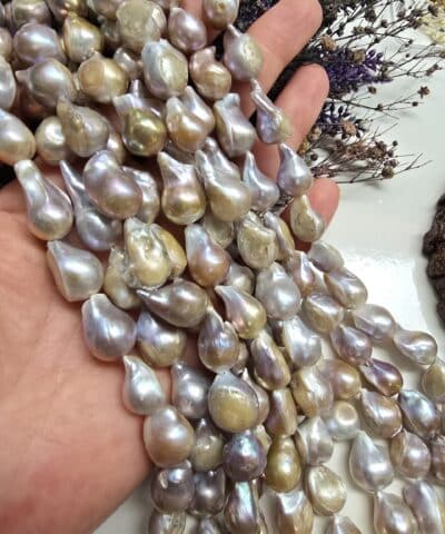 10x14 MM Saten Damla Barok Doğal İnci