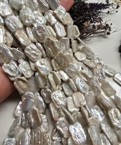 12x16 MM Dikdörtgen Barok Doğal İnci