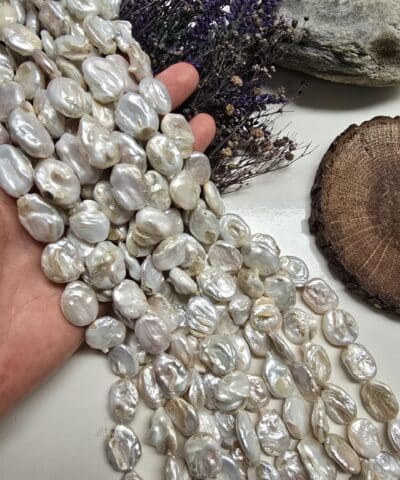 14X18 MM Oval Sakız Barok Doğal İnci