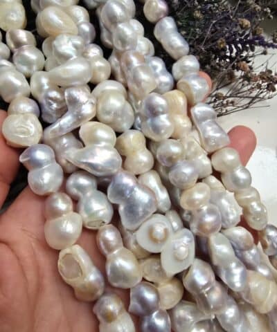 12-13 MM İkiz Ezik Saten Barok Tatlı Su İncisi