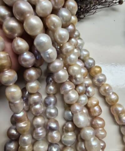 Alternative view of 13 MM İkiz Sedef Barok Tatlı Su İncisi