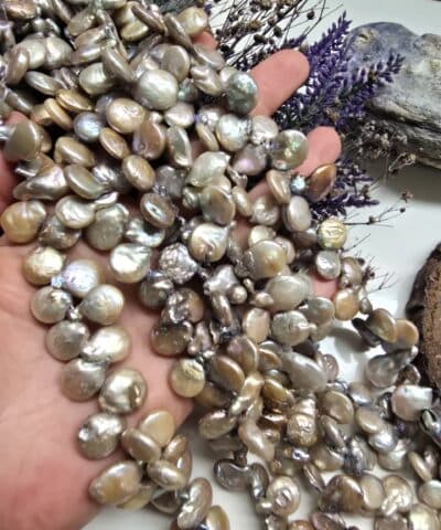 12 MM Saten Tablet Barok Doğal İnci