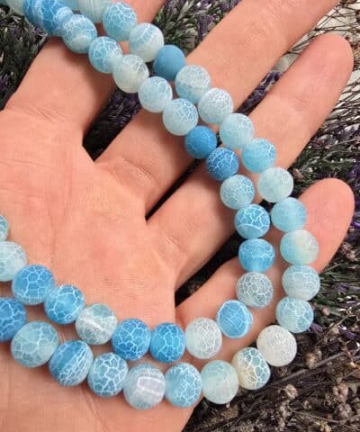 Yengeç Mat Akik Doğal Taş Boncuk - 505