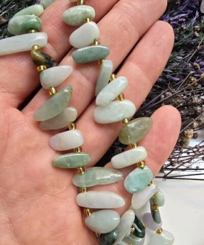 10-14 MM Amorf Damla Myammar Yeşim Taşı