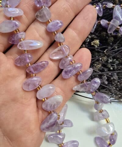 10-14 MM Amorf Damla Ametist Taşı