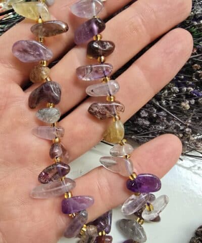 10-14 MM Amorf Damla Ametrin Taşı