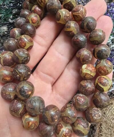 10 MM Doğal Tibet Akik Taşı - 505