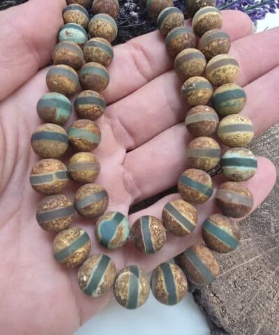 10 MM Doğal Tibet Akik Taşı - 502
