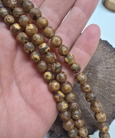 8 MM Doğal Tibet Akik Taşı - 501