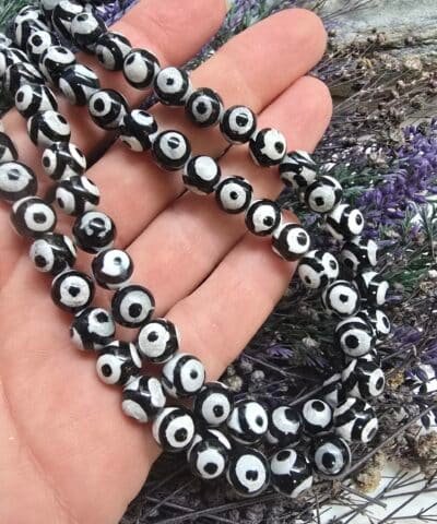 8 MM Renkli Doğal Tibet Akik Taşları - 506