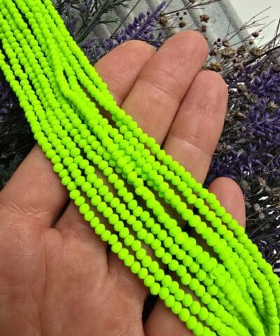 3 MM Fosforlu Renkler Oval Çin Kristal Dizileri NO:3 - 503