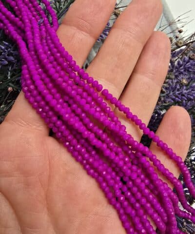 3 MM Fosforlu Renkler Oval Çin Kristal Dizileri NO:3 - 502