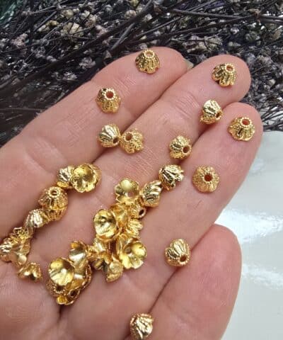 6 MM Mekik Kabartmalı Boncuk Kapak