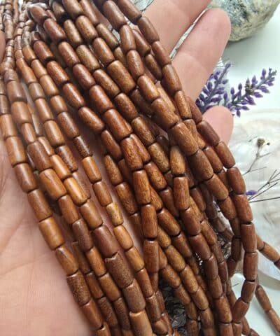 4x10 MM Silindir Sinemaki Ahşap Ağaç Boncuk