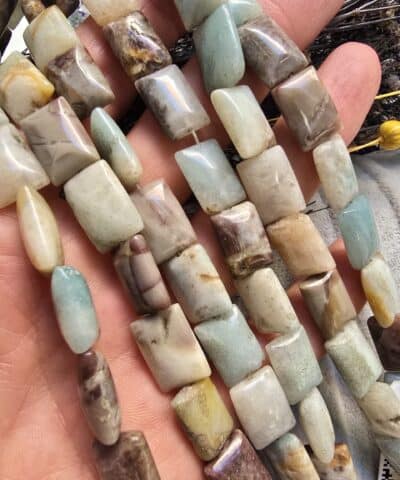 10x14  MM Dikdörtgen Kesimli Amazonit Taşı