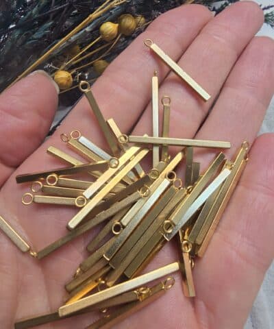 30 MM Dikdörtgen Çubuk Sallantı ve Kolye Ucu - Gold