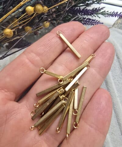 20 MM Dikdörtgen Çubuk Sallantı ve Kolye Ucu - Gold