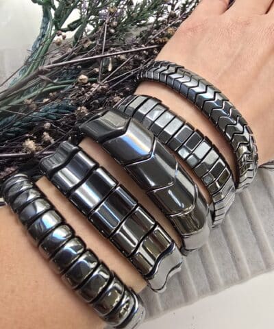 Kalın Hematit Taşı Bileklik