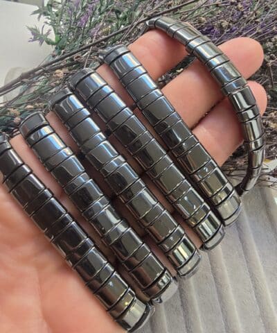 Küçük Büyük Tela Hematit Taşı Bileklik