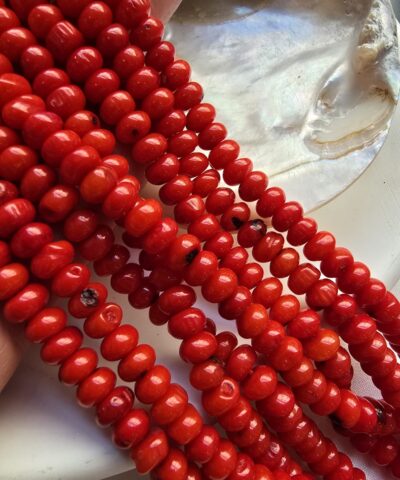 6x3 MM Rondela Mercan Doğal Taşı