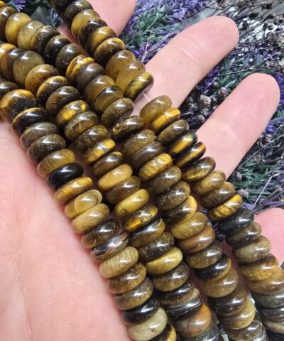 10X4 MM Rondela Kaplan Gözü Doğal Taş