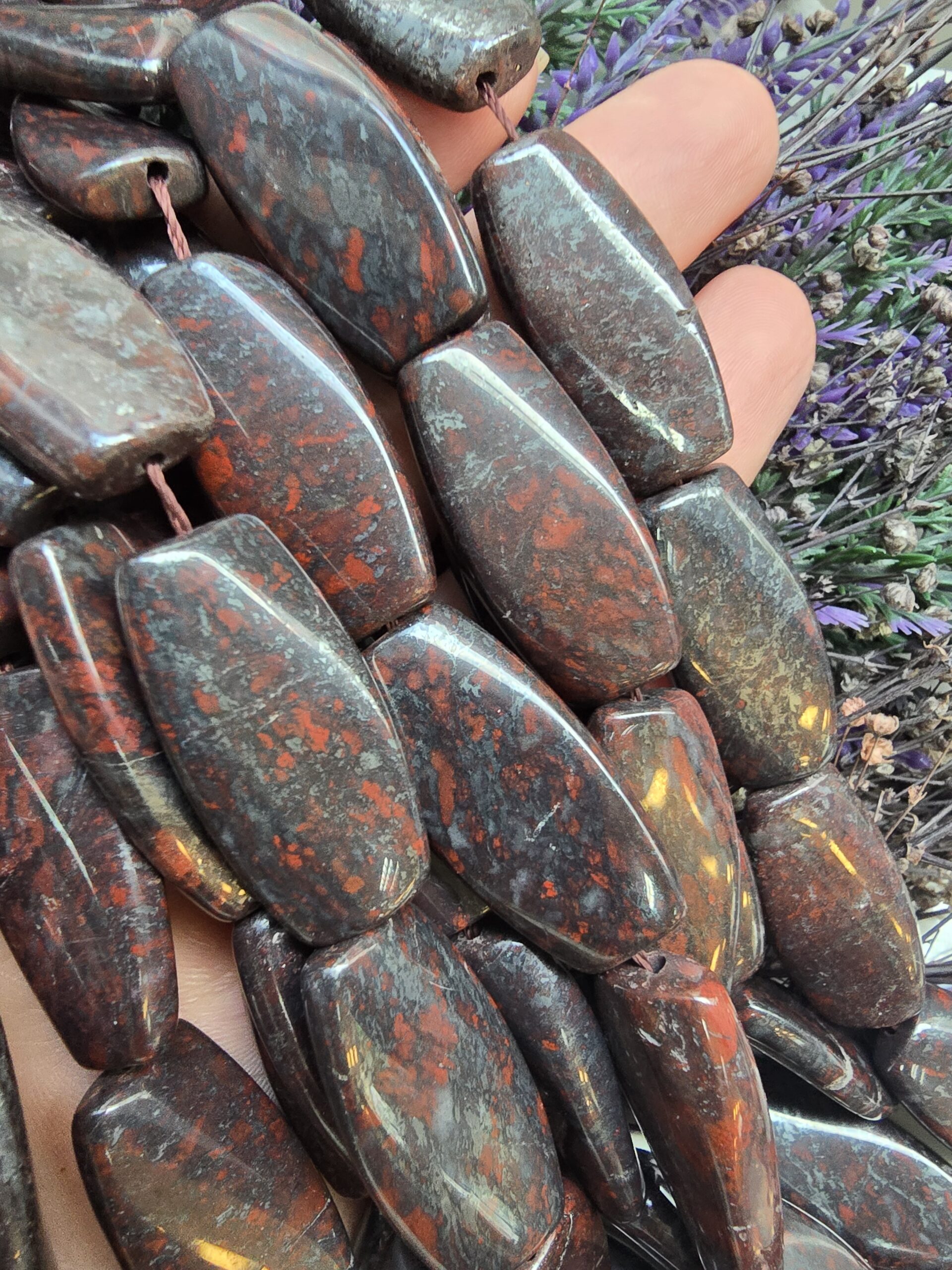 15X30 MM Eğimli Tablet Jasper Taşı