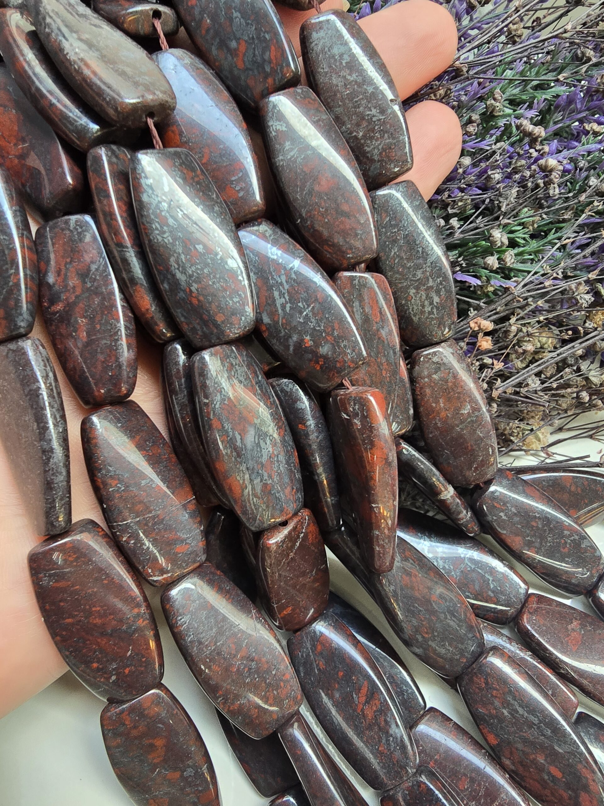 15X30 MM Eğimli Tablet Jasper Taşı