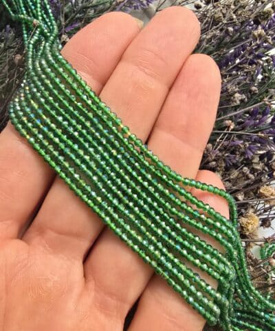 2 Mm Seffaf Renkler Oval Cin Kristal Dizileri No1 509